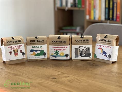 ilustrácia rôznych druhov kávy a čaju, elegantné balenie