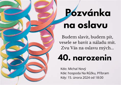 Vtipná pozvánka na oslavu 40. narodenín s motívom gulášu