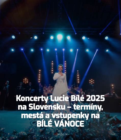 Plagát vianočného turné Lucie Bílé s dátumami a mestami