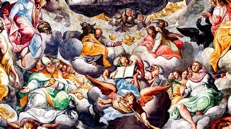 Zobrazenie vízie pekla s plameňmi a démonickými postavami