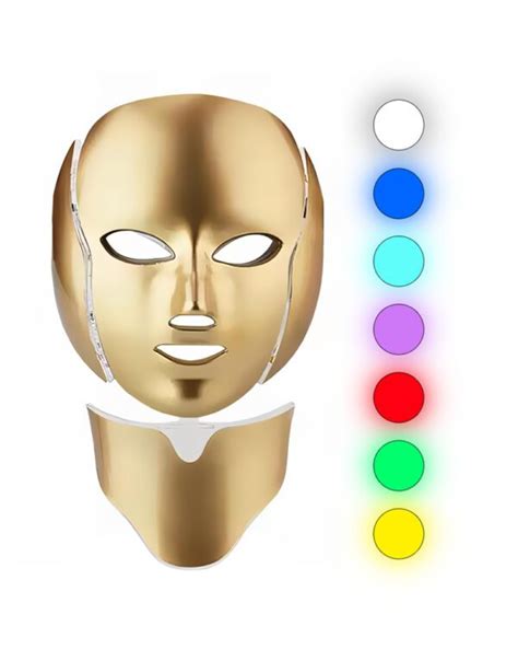 Žena s LED fotónovou maskou na tvári, ilustrácia
