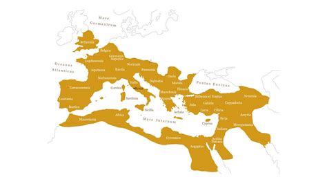 Mapa Rímskej ríše v čase Ježišovho narodenia, s vyznačením Sýrie, Judey a Betlehema