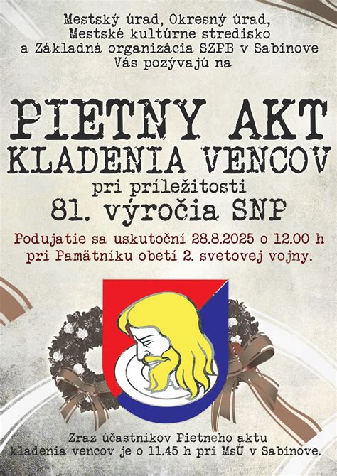 Fotografia z pietneho aktu kladenia vencov k pamätníku obetiam vojny.