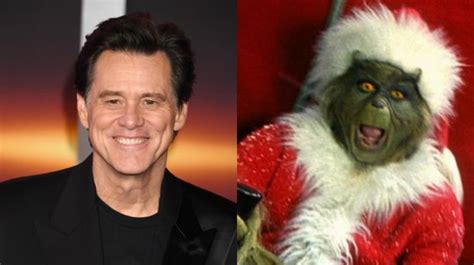 Jim Carrey v kostýme Grincha počas nakrúcania filmu