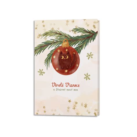 Hotová pohľadnica s 3D vianočnou guľou z farebných kruhov