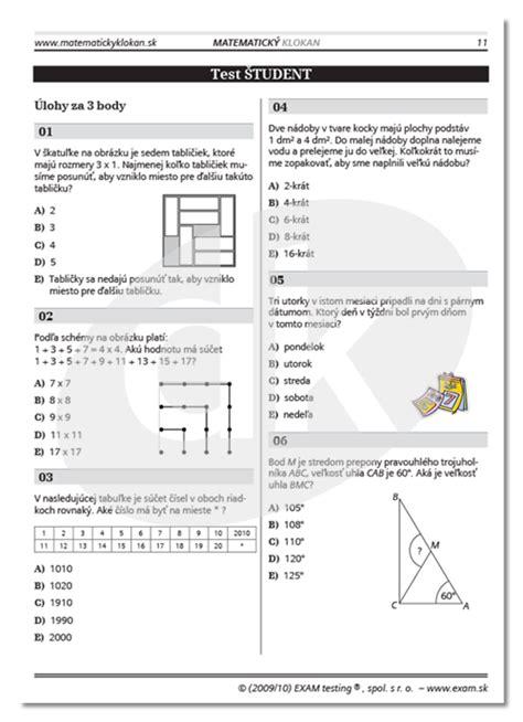študent píšuci test