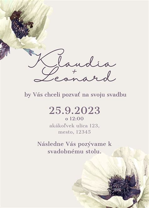 Ilustrácia: Svadobná pozvánka s elegantným dizajnom