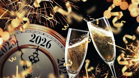 Tematické foto s oslavou Silvestra, ohňostrojom a šampanským