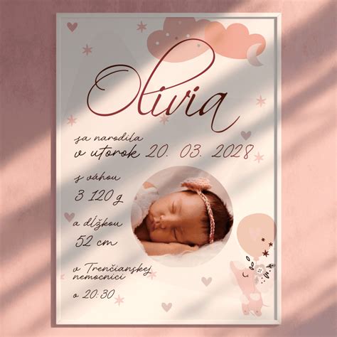 Infografika: Prvky oznámenia o narodení