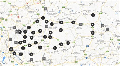 Mapa veľkomoravských centier s vyznačenými archeologickými náleziskami.