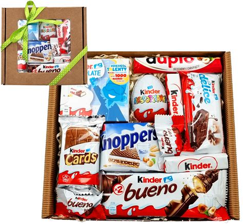 Asortiment rôznych čokoládových sladkostí Kinder