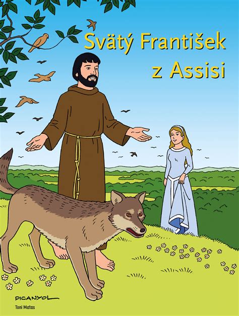 historická ilustrácia svätého Františka z Assisi so zvieratami