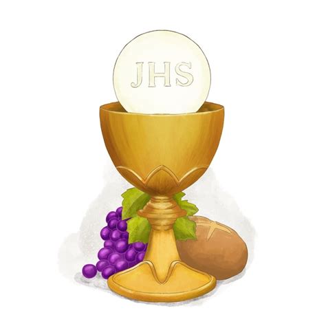 Ilustrácia: Chalice a hostia, symboly Eucharistie