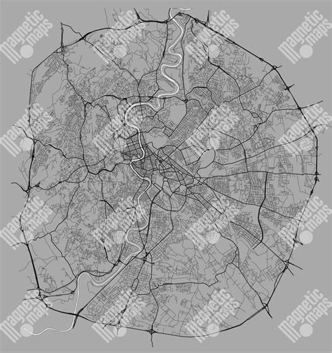 Staroveká rímska ilustrácia alebo mapa Ríma s vyznačeným rodom Iulius