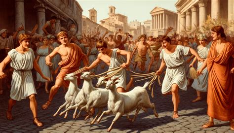 staroveké rímske mesto, zobrazenie bohyne Juno, Lupercalia