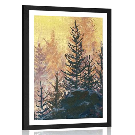 Umelecká maľba alebo ilustrácia zimnej scenérie s vianočnými prvkami