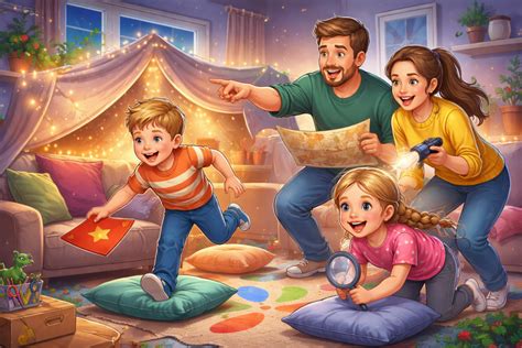 Ilustrácia: Otec s deťmi na výlete symbolizujúca spoločné zážitky