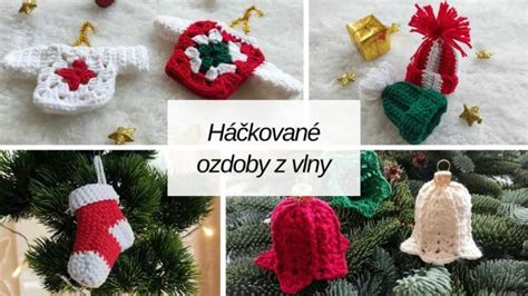 háčkované vianočné zvončeky na stromčeku