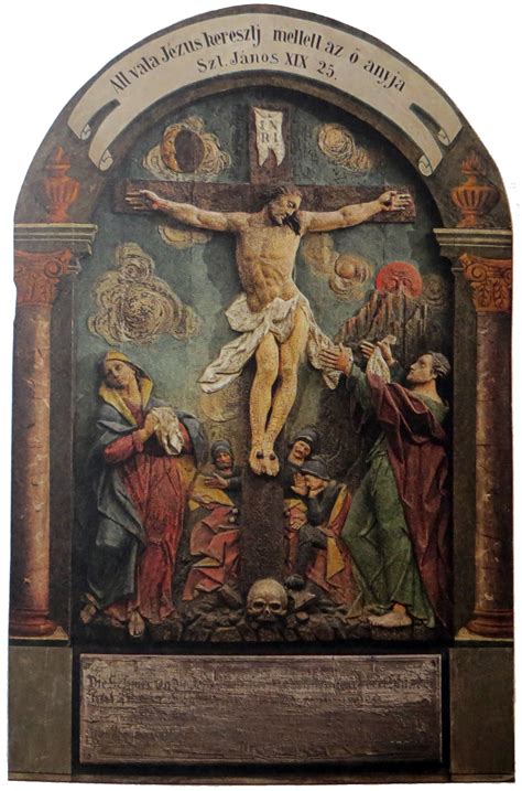 Maľba: Panna Mária pod krížom s apoštolom Jánom