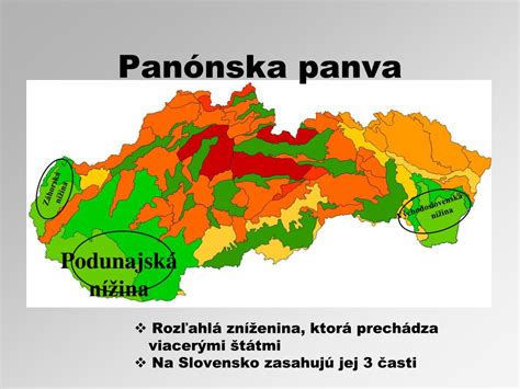 Infografika zobrazujúca geografické regióny Slovinska: Alpy, Kras, Panónska nížina, Slovinské pobrežie.
