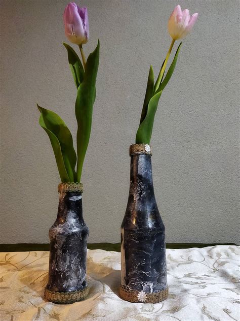 Ilustrácia: DIY vázy z fliaš a handmade boho vázy