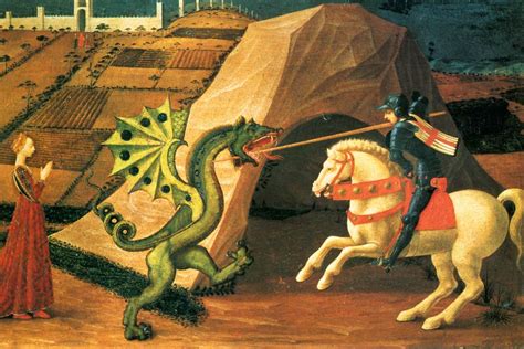 Ilustrácia: Svätý Juraj bojujúci s drakom