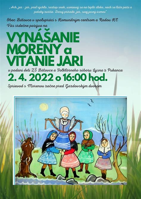 ilustrácia vynášania Moreny a vítania jari