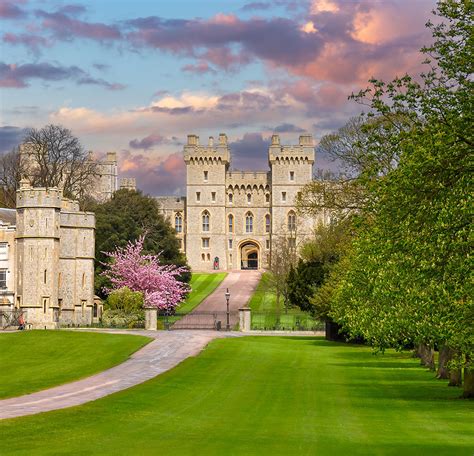Schéma rozloženia Windsor Castle a trasy sprievodu