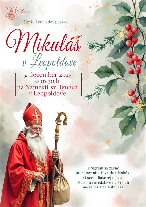 Ilustrácia Mikuláša rozdávajúceho darčeky na námestí