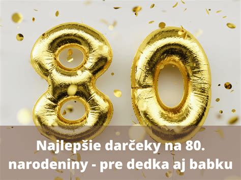 Veselá ilustrácia s balónmi a darčekmi pre 80. narodeniny