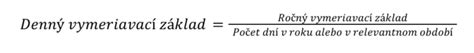 Diagram výpočtu denného vymeriavacieho základu (DVZ)