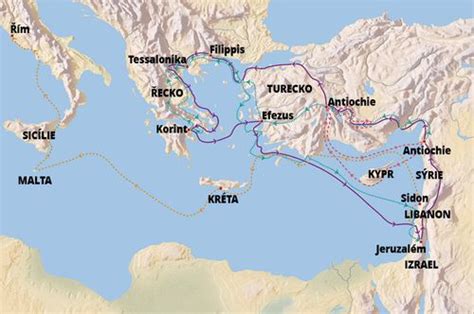 Mapa misijných ciest svätého apoštola Pavla