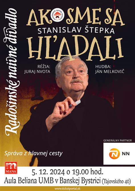 Portrét Stanislava Štepku v divadelnom prostredí