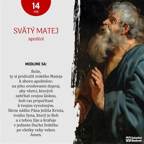 ilustrácia zobrazujúca biblickú postavu Svätého Mateja