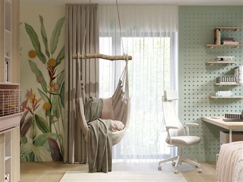 Inšpiratívny interiér detskej izby rozdelený na zóny na hranie, učenie a odpočinok.