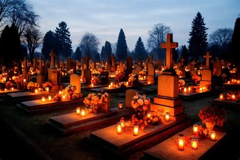 Grafika porovnávajúca Sviatok Všetkých svätých a Dušičky, ich význam a zameranie