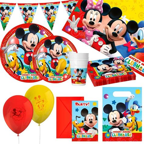 Súprava jednorazového párty riadu s motívom Mickey Mouse