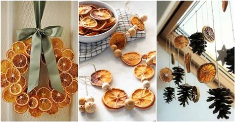 Vianočný veniec vyrobený zo sušených pomarančov, škorice a iných prírodných materiálov.