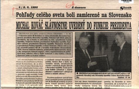Tematické foto: Inaugurácia prvého prezidenta Slovenskej republiky Michala Kováča v Dóme sv. Martina.