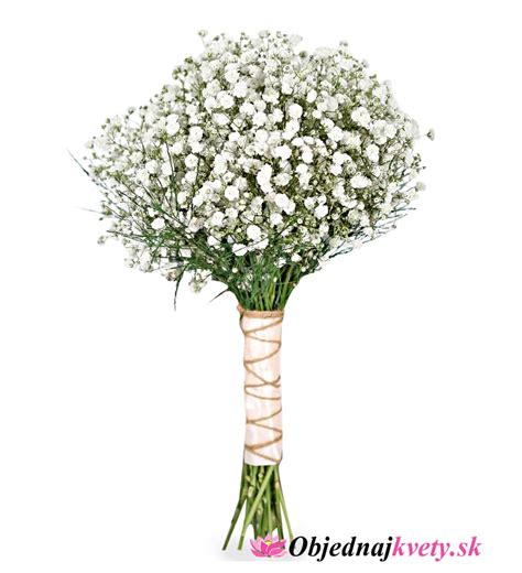 Svadobná kytica z gypsomilky v minimalistickom štýle