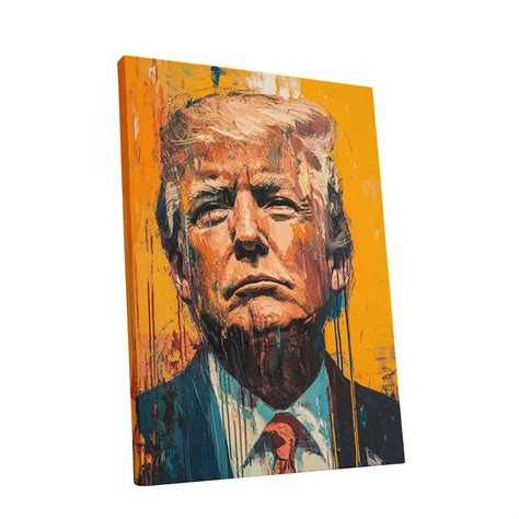 Karikatúra alebo portrét Donalda Trumpa s charakteristickým výrazom tváre