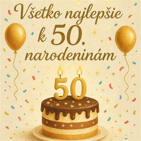 Fotografia nádherne zdobenej torty na 50. narodeniny