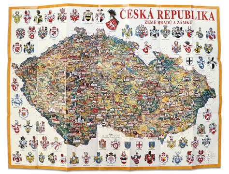 panoramatická mapa historického centra Krakova s vyznačenými kľúčovými pamiatkami