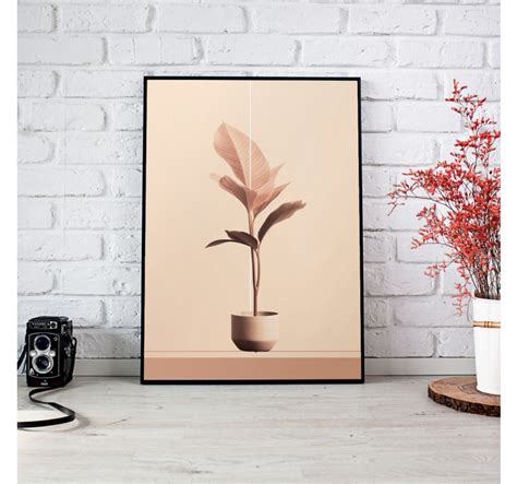 minimalistický vianočný plagát v ráme na stene