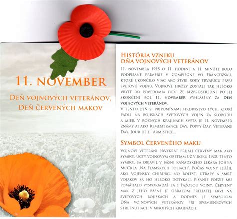 Informačná schéma zobrazujúca pôvod symbolu červeného maku a históriu Dňa vojnových veteránov