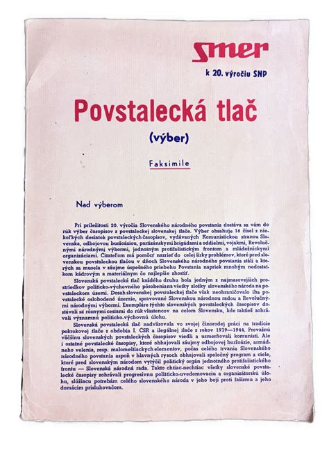 Archívna fotografia slovenskej povstaleckej tlače alebo pamätníka SNP