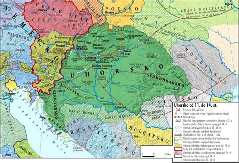 mapa Uhorska v 17. storočí s vyznačením Košíc a Sedmohradska