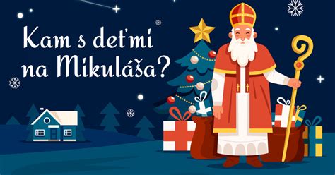 Mikuláš s deťmi a vianočnými balíčkami