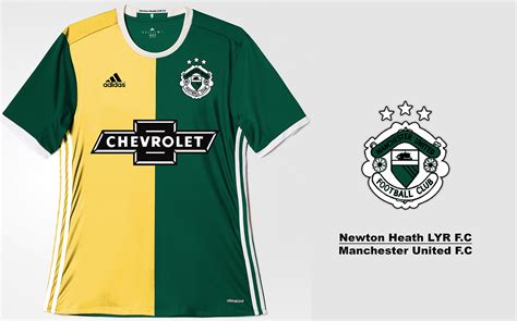 Ilustrácia pôvodných dresov Newton Heath LYR FC