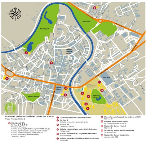 Mapa obľúbených lokalít pre civilné sobáše v Nitre a okolí.